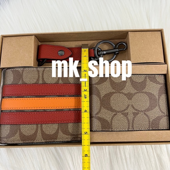 COACH Men’s 3 in 1 Wallet Credit Card Case Keychain Gift Set - Picture 10 of 14